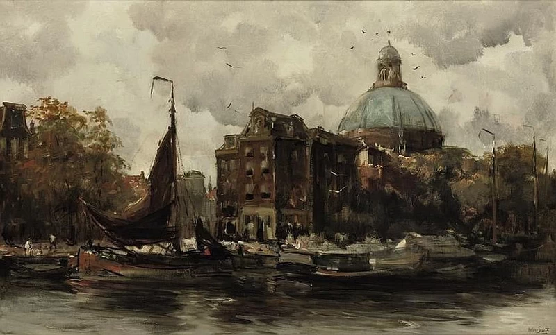 La Koepelkerk lungo il Singel, Amsterdam